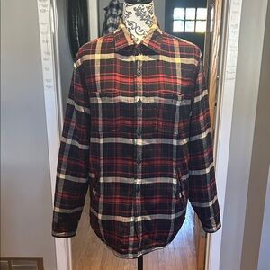 Women’s Red and Black Plaid Shirt